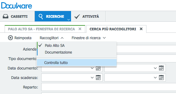 ricerca simultanea dei documenti controlla tutto