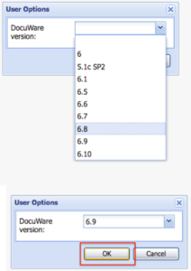 knowledge center scelta versione di docuware