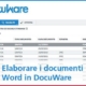 elaborare un documento word in docuware