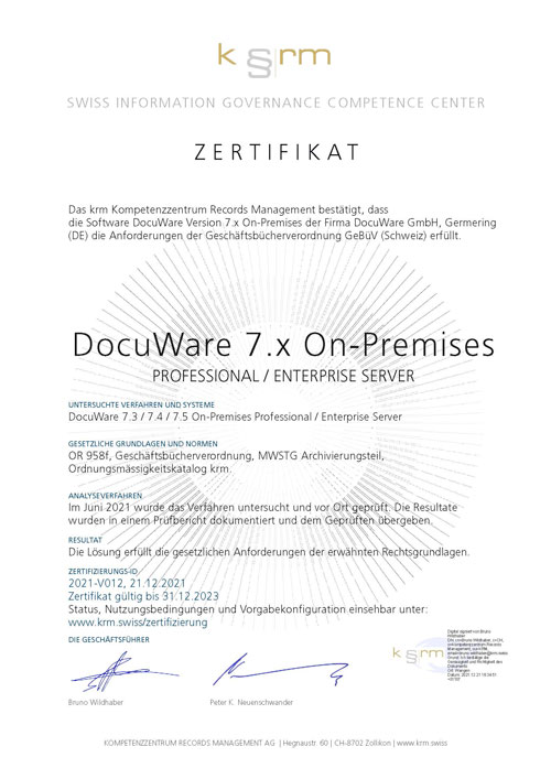 Certificato-Olc-DocuWare-On-premises